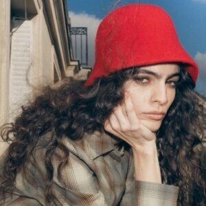 Zara red wool bucket hat - size S/M NWOT